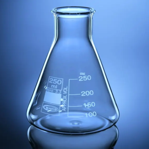 Erlenmeyer en verre a col étroit 
